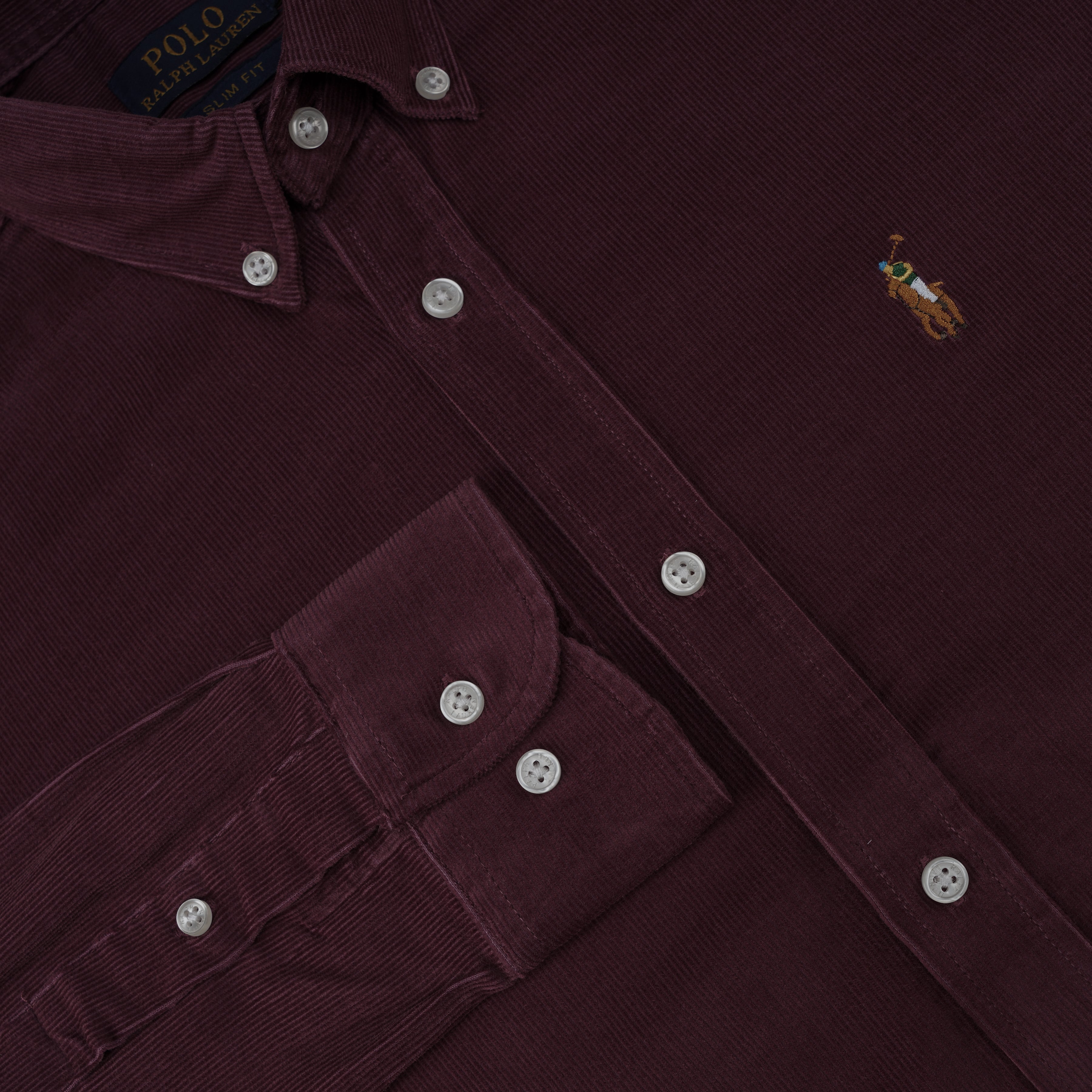 Ralph Lauren Corduroy Shirt Harvard Wine