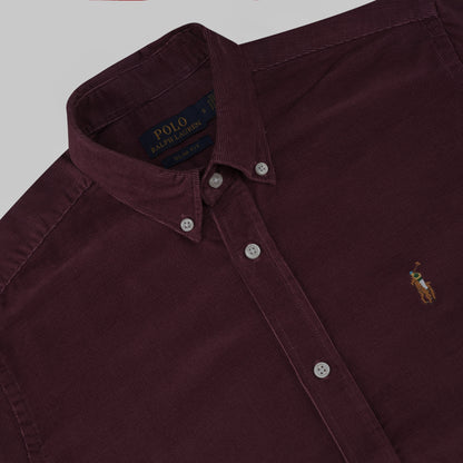 Ralph Lauren Corduroy Shirt Harvard Wine