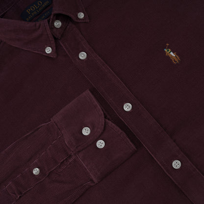 Ralph Lauren Corduroy Shirt Harvard Wine
