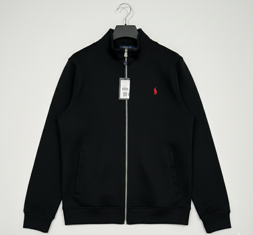 Ralph Lauren - Full Zipper Polo Zacket Black Fariona