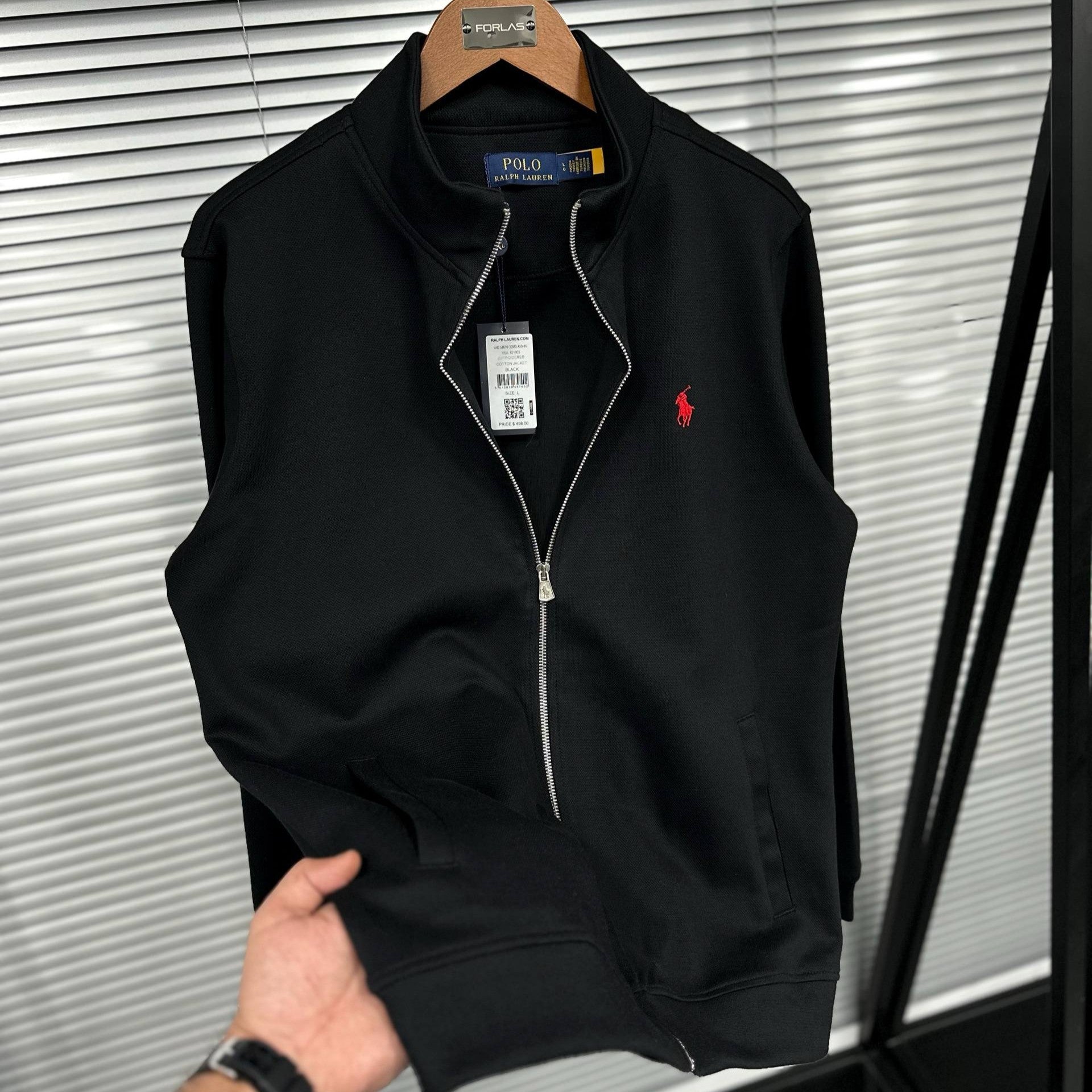 Ralph Lauren - Full Zipper Polo Zacket Black Fariona