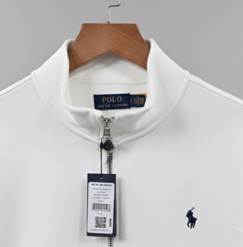 Ralph Lauren - Full Zipper Polo Zacket white Fariona
